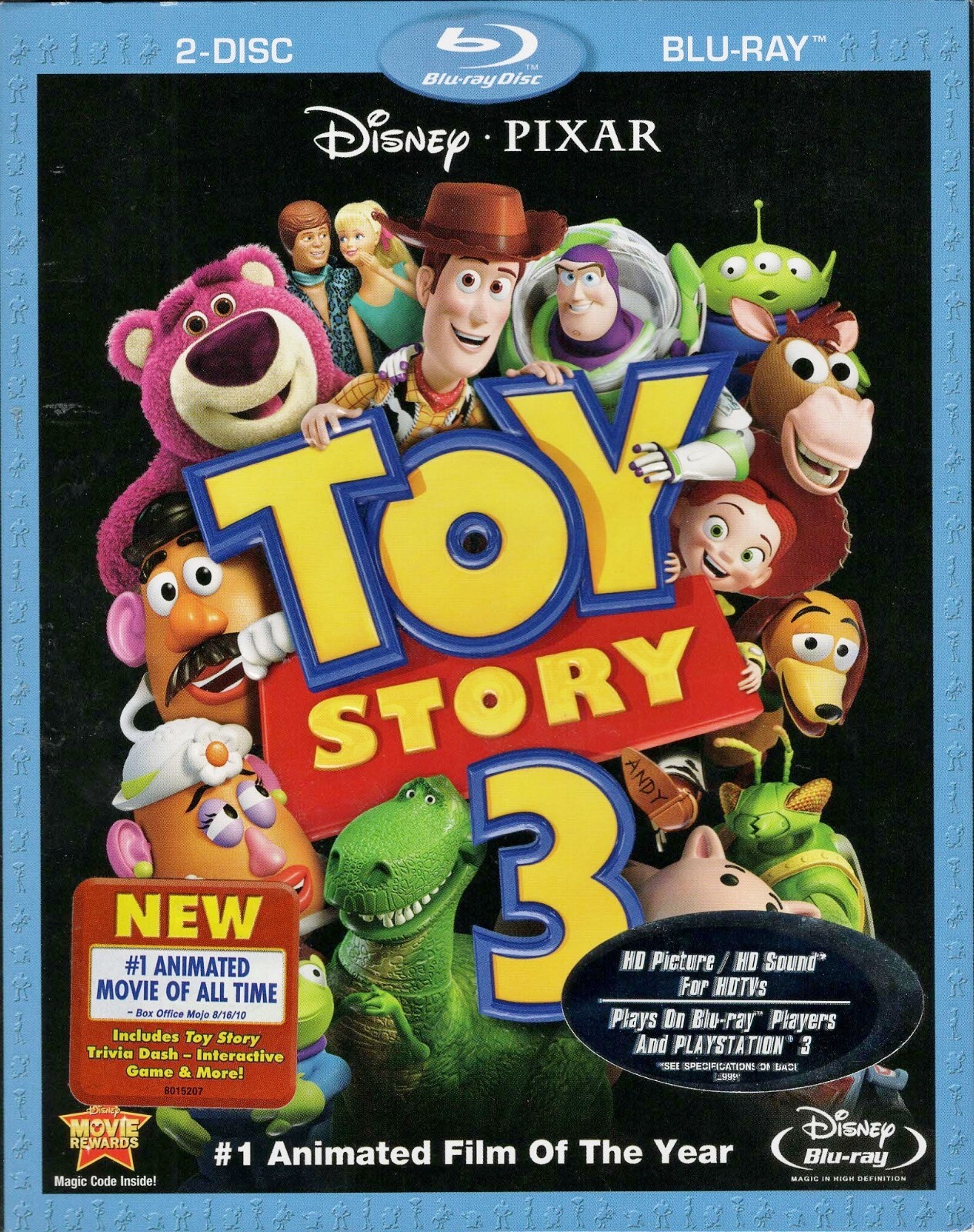 Toy Story 3 (Two-Disc Special Edition) Blu-ray DVD 2010