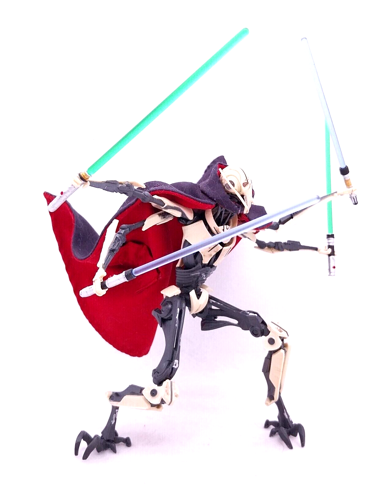 SU-C-GGR-B-V2: 1/12 Black Wired cape w/ pocket for Black Series General Grievous