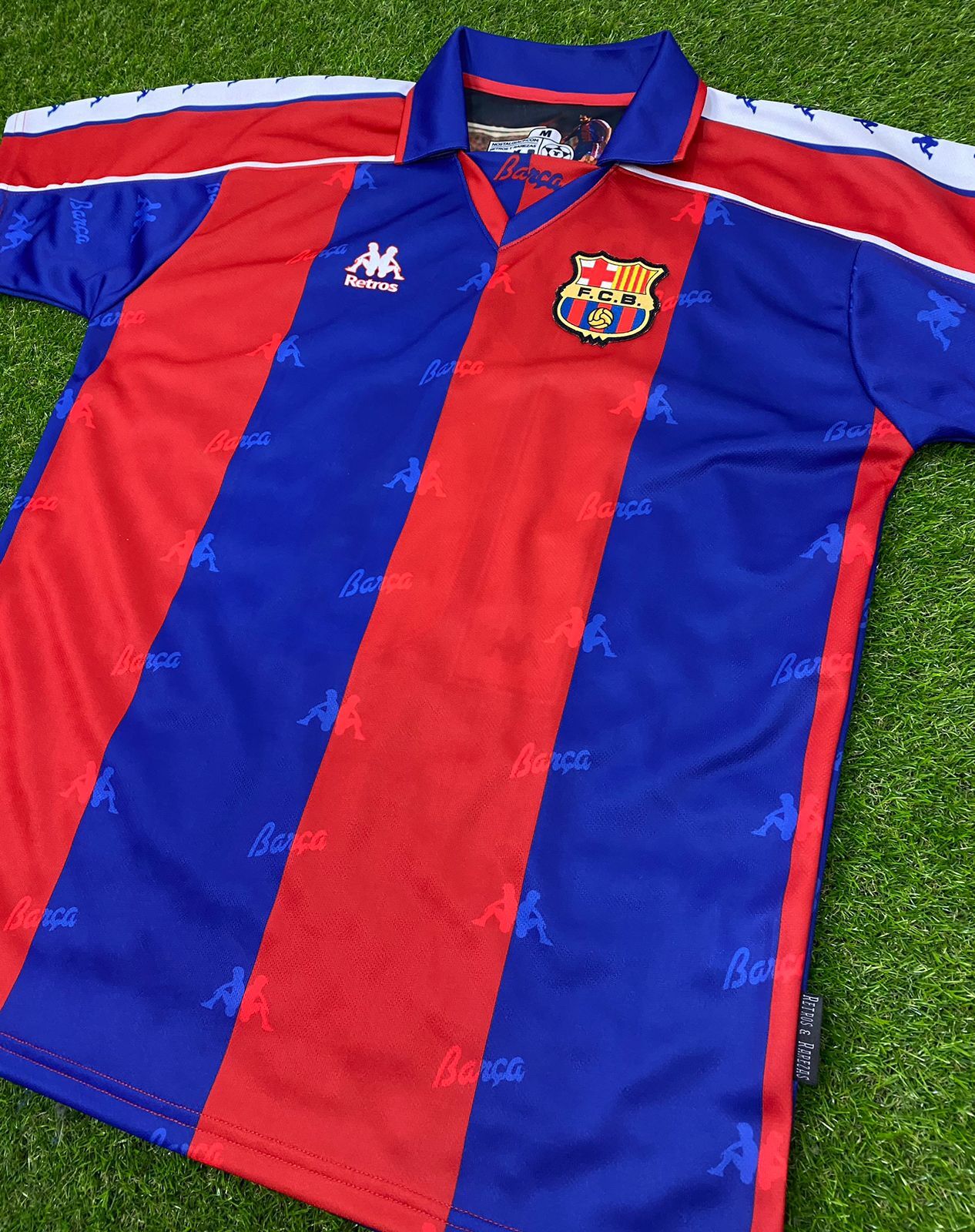Barcelona - Camisa Replica de Futbol Retro, 1994 (Tallaje Americano)