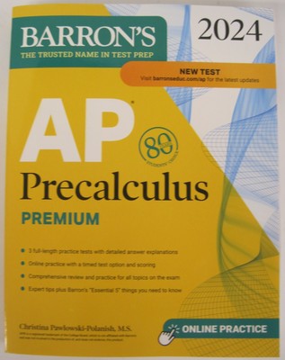 AP Precalculus Premium Review, Barron s 2024 (SC OVSZ)
