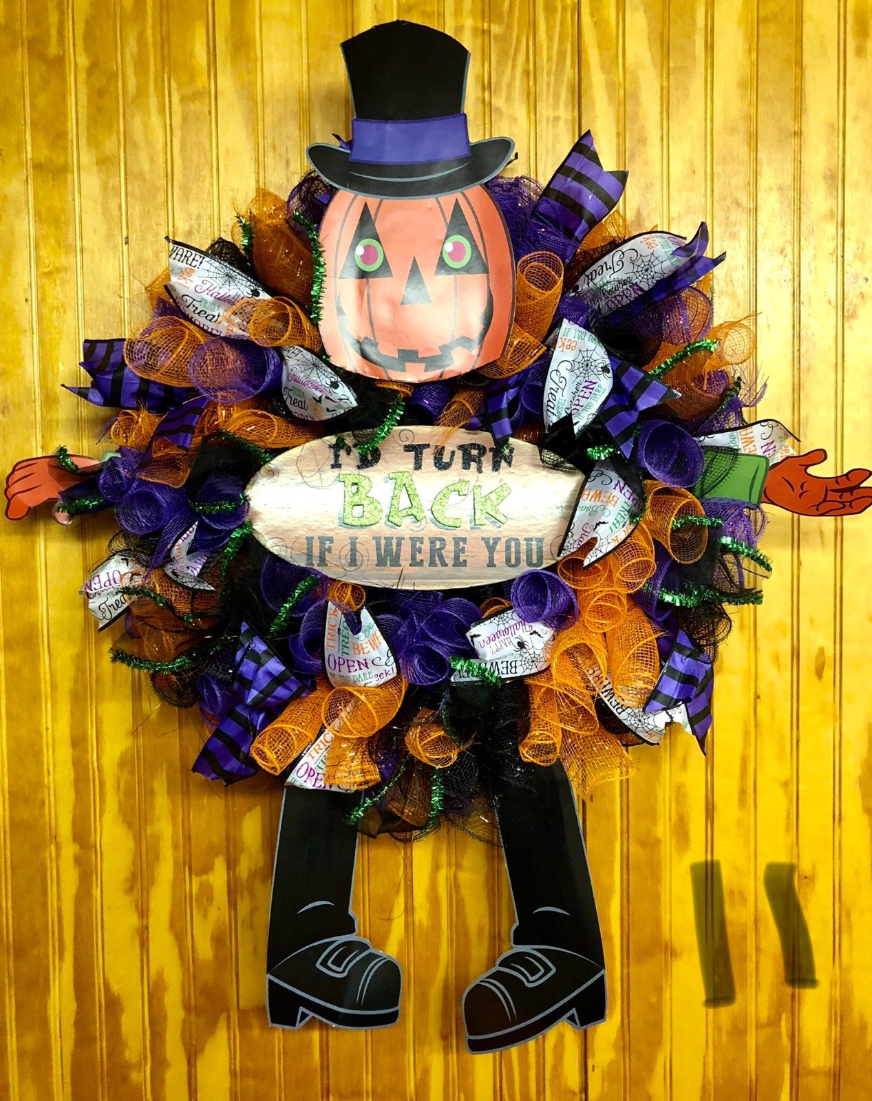 Handmade Deco mesh wreaths One of kind Fall and Halloween