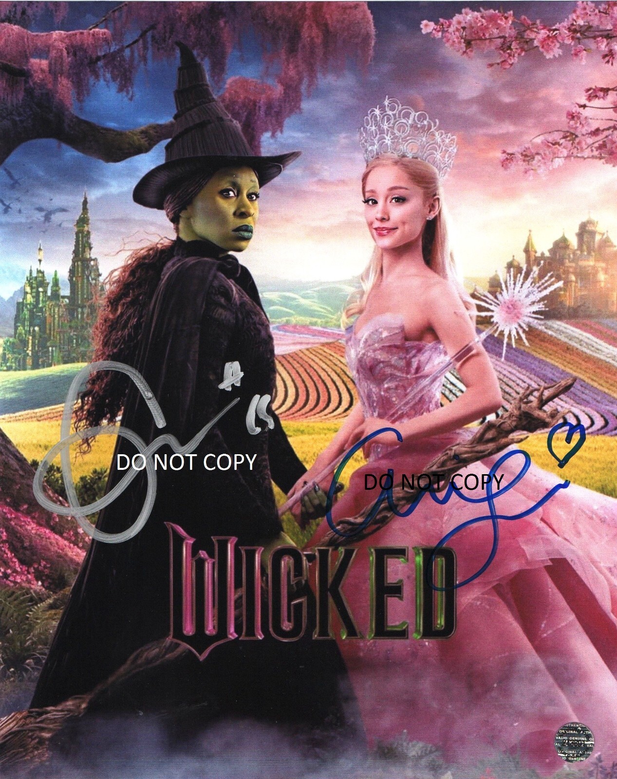 Wicked Ariana Cynthia 直筆サイン入り　フライヤー Wicked signed Ariana Grande Cynthia Erivo 8x10 print picture