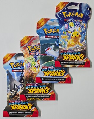 Pokemon TCG Pick a Set - x4 Sleeved Booster Packs (1 of Each Art) ENGLISH SEALED