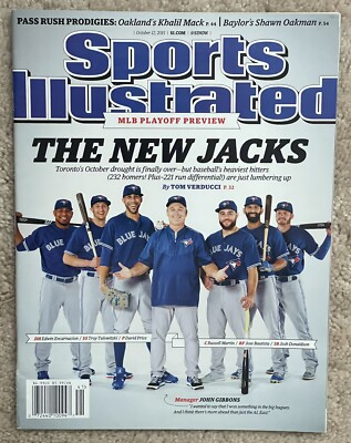 SPORTS ILLUSTRATED 2015 TORONTO BLUE JAYS-BAUTISTA-TULOWITZKI-PRICE-NO LABEL