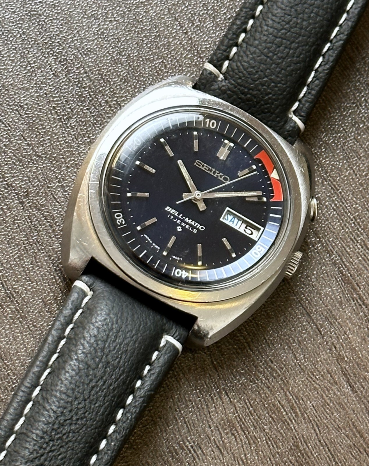 Vintage Seiko 4006-6031 Bell-Matic 17 Jewels Men's Alarm