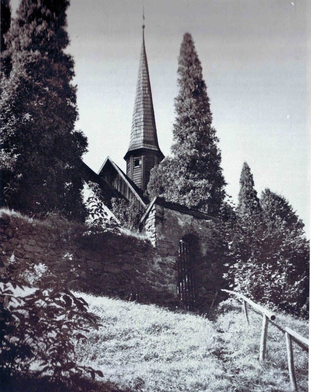 Erlenbusch/ Olszyniec (Walim) Kr. Waldenburg- Die Schrotholzkirche, 1931
