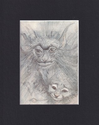 8X10'' Matted Print Art Picture fits Brian Froud: Faeries Fairy Faces Beasts
