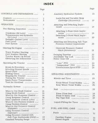 Massey Ferguson MF 135 Tractor Operators Owners Manual Gas & Diesel, 1964-1975  