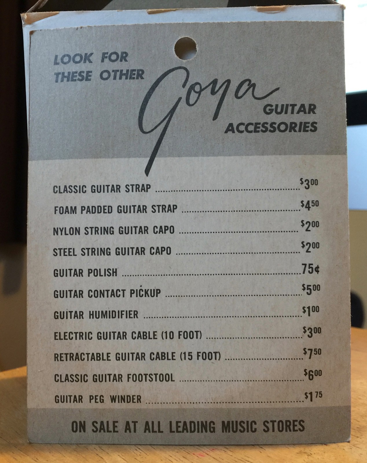 Goya: Box of 6 Vintage Polished Magnetic Flat Wire Guitar G Strings (0.025)