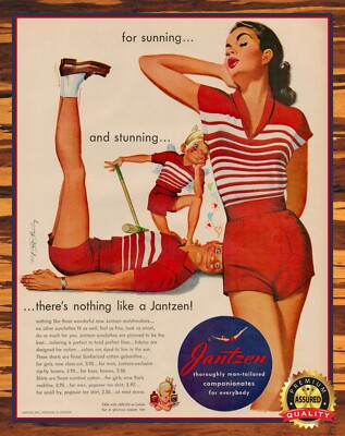 Jantzen - Swim Wear - For Sunning and Stunning - 1950 - Metal Sign 11 x 14