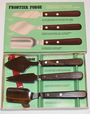 VINTAGE NEW FRONTIER FORGE CHEESE LOVER'S ENSEMBLE 3 PIECES IN ORGINAL BOX