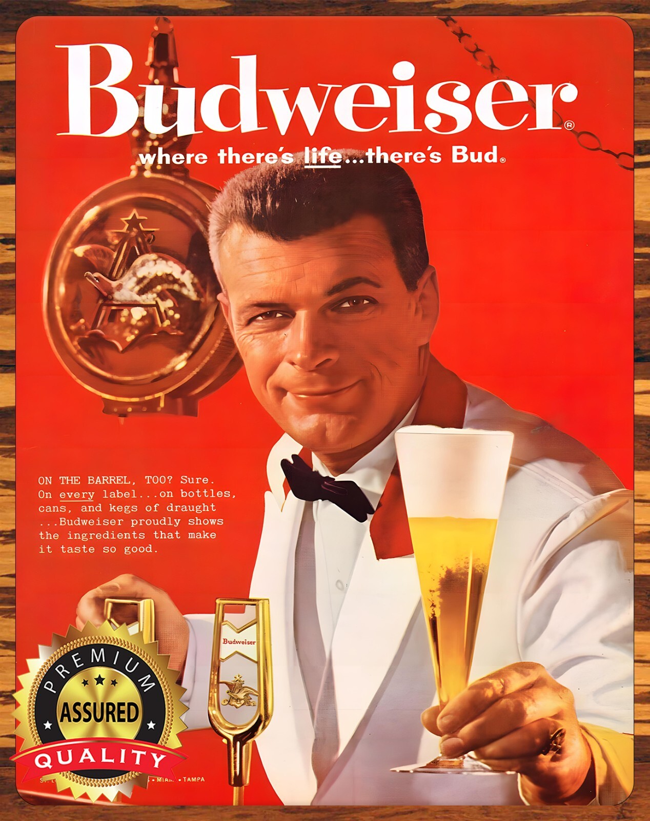 バドワイザー ポスター 額縁 Budweiser Beer ad 1934 バドワイザー ポスター 額縁 Budweiser Beer ad 1934