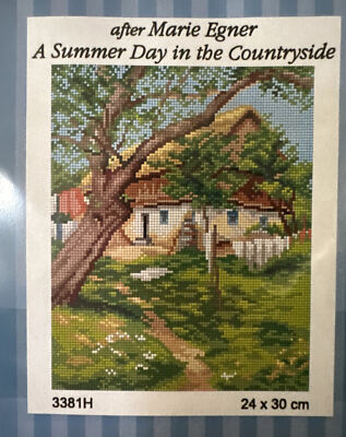 Printed needlepoint  tapestry Canvas Only Orchidea   24x30 cm Summer Day
