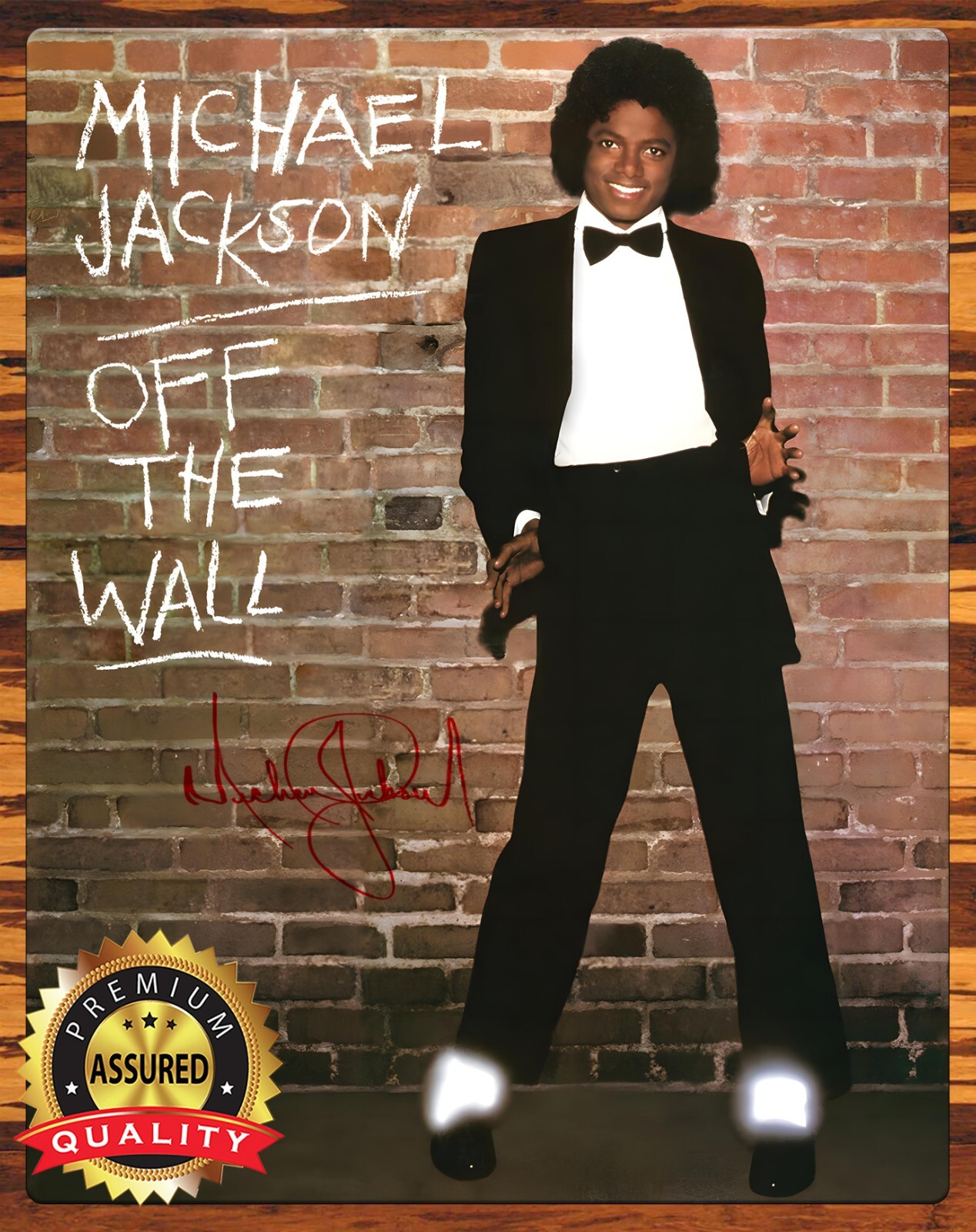 Michael Jackson - Off The Wall - Autographed Reprint - Metal