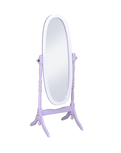 Фиолетовое овальное зеркало Cheval Standing из массива дерева