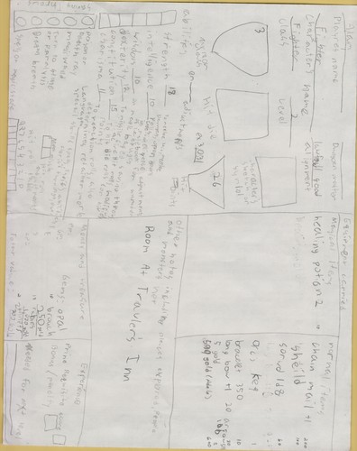 Vtg Dungeons & Dragons Game Instruction Sheet Paper Original Not Copied.