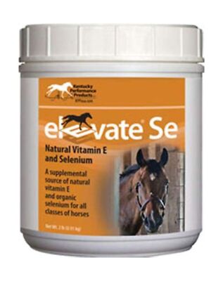 Elevate Se Natural Vitamin E and Selenium Powder for Horses, 2 Pound Container