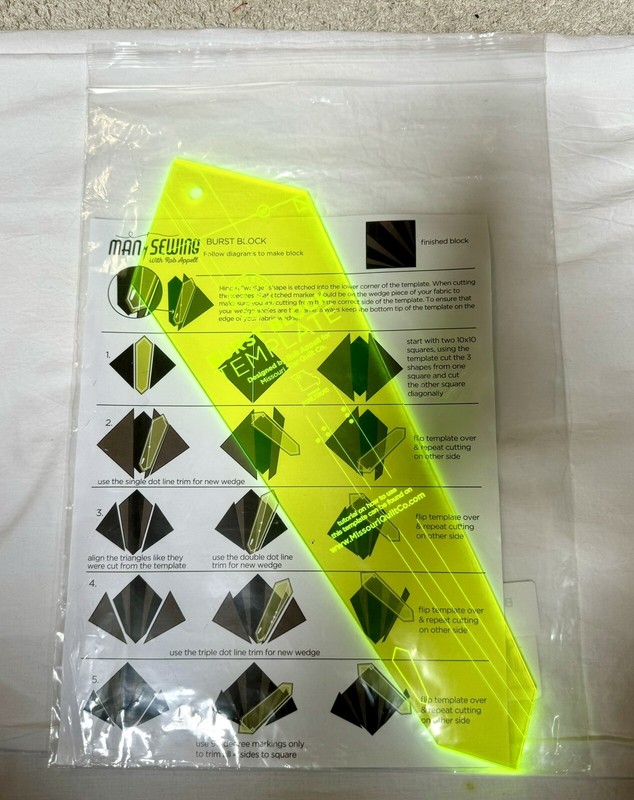 Burst Block Template Man Sewing Original Quiltschablonen Neu Und Nicht Gebraucht