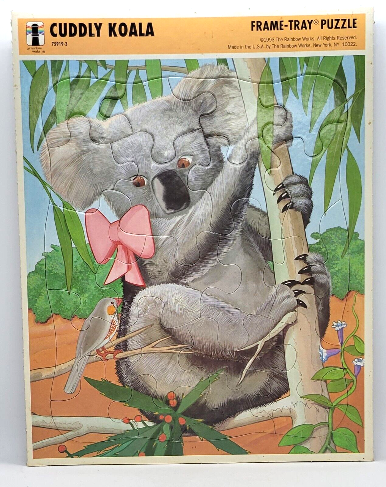 じゅん  Rainbow Works 1993 Frame-Tray Puzzle 75919-3: Cuddly Koala