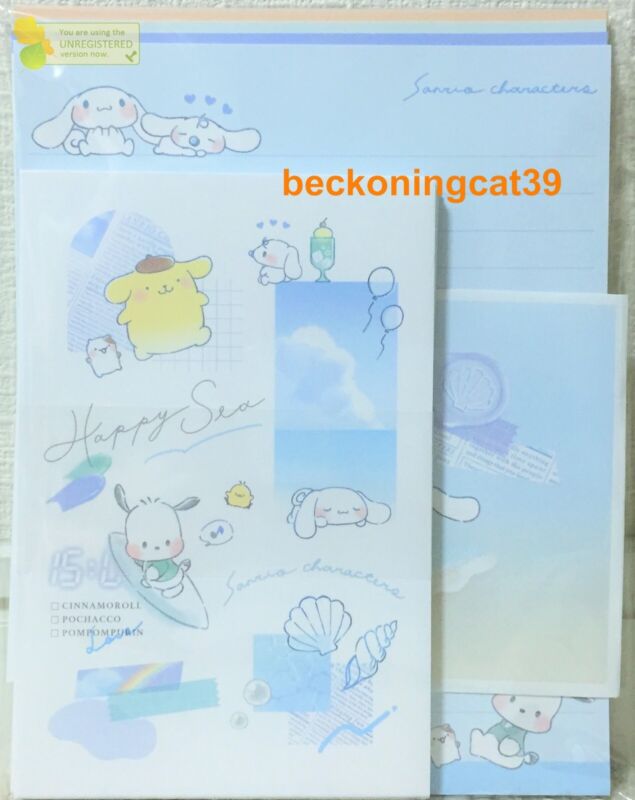 Sanrio Character Volume Letter 28 Envelope 14 SET Pochacco 2023 MADE IN JAPAN