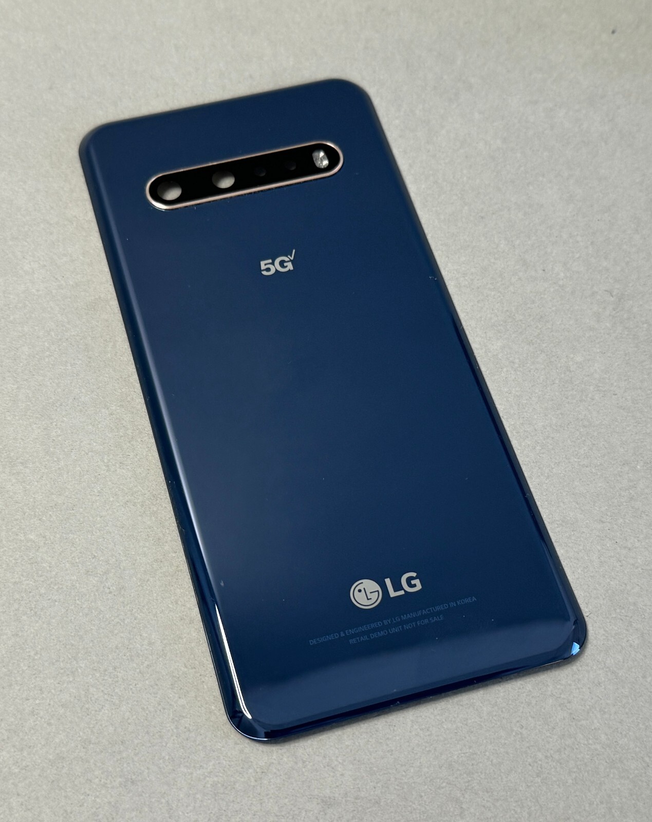 LG V60 ThinQ Replacement Back Battery Cover Housing Glass Camera Blue OEM