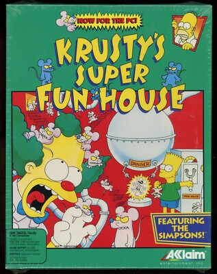 Krusty's Super Fun House (1993) - New Simpsons 3.5'' Diskette Game Program!    