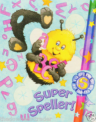 16 Spelling Reward Cards & Pencils Great for Teachers! Eureka Super Speller NIP