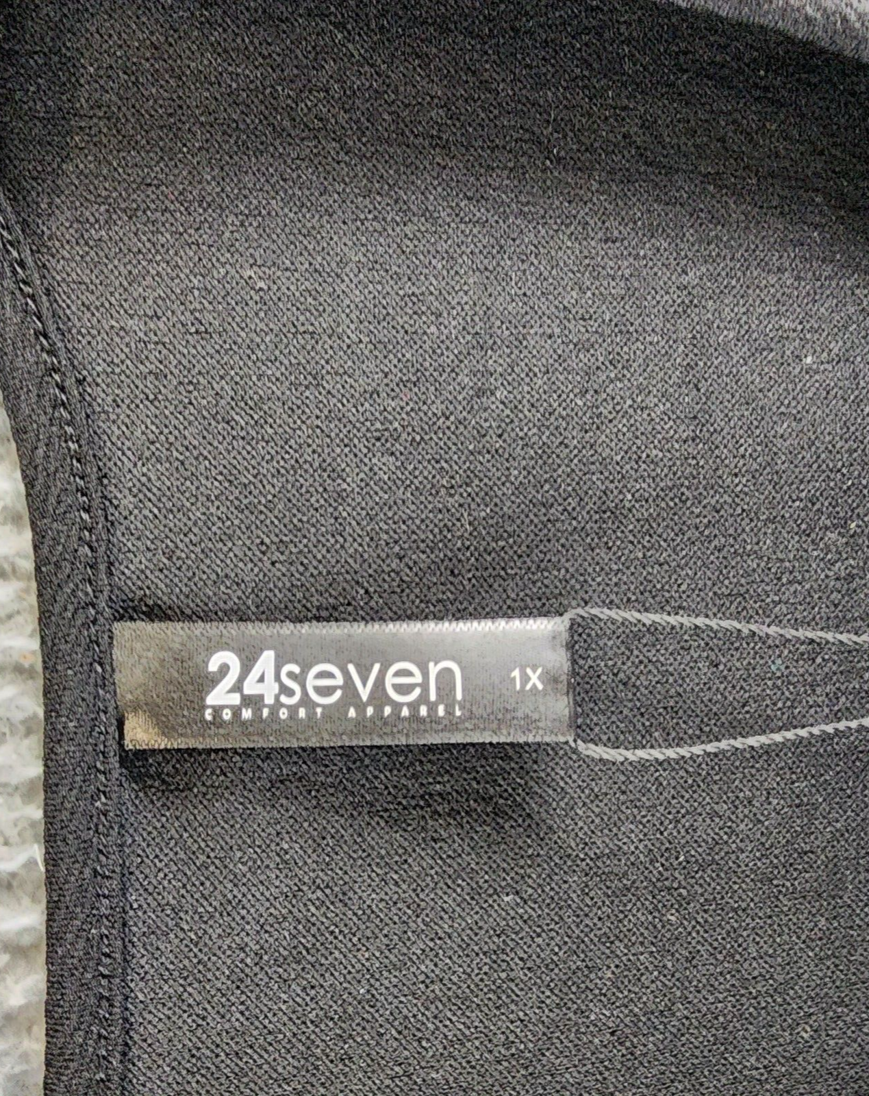 24seven Comfort Apparel Plus Size Long Sleeve Flared Dress Women's 1X Black~ - Picture 5 of 13