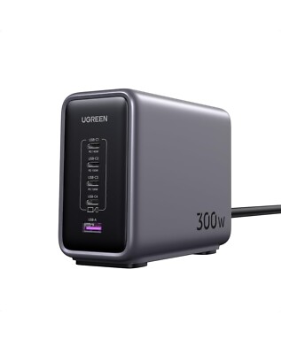 Ugreen 300W Nexode 5 Port GaN III USB Type C PD 3.1 Fast Charger Laptop Charging