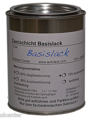 Autolack 1 Liter WUNSCHFARBE  konventionell Basislack spritzfertig