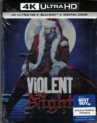 Violent Night SteelBook 4K UHD + Blu-ray + Digital- NEW