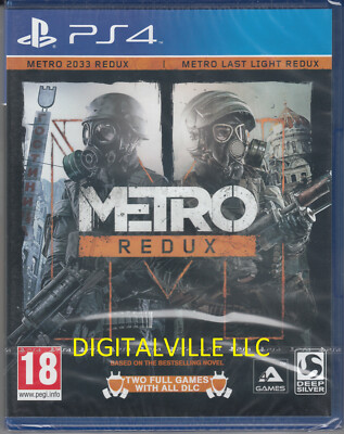 Metro Redux PS4 Remastered Metro 2033 Metro Last Night Brand New Factory Sealed