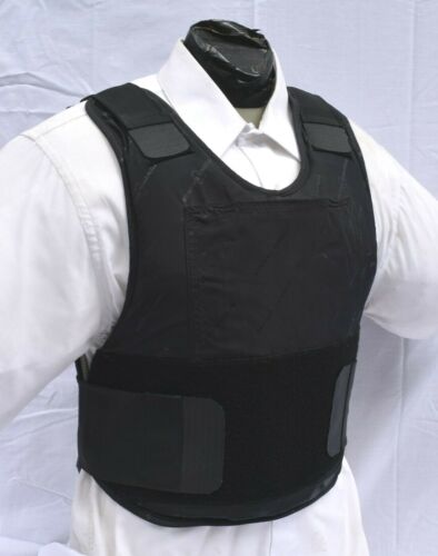 XL Lo Vis Concealable Body Armor Bullet Proof Vest Level IIIA Inserts Included 