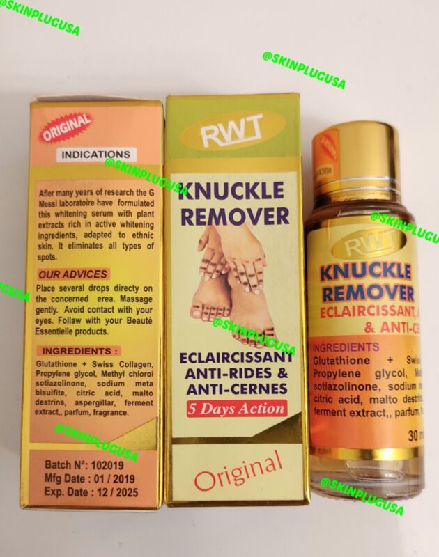 Original Rwt Knuckle Remover.Anti Dark Spots,Lightening +Vitamin E.5days Action