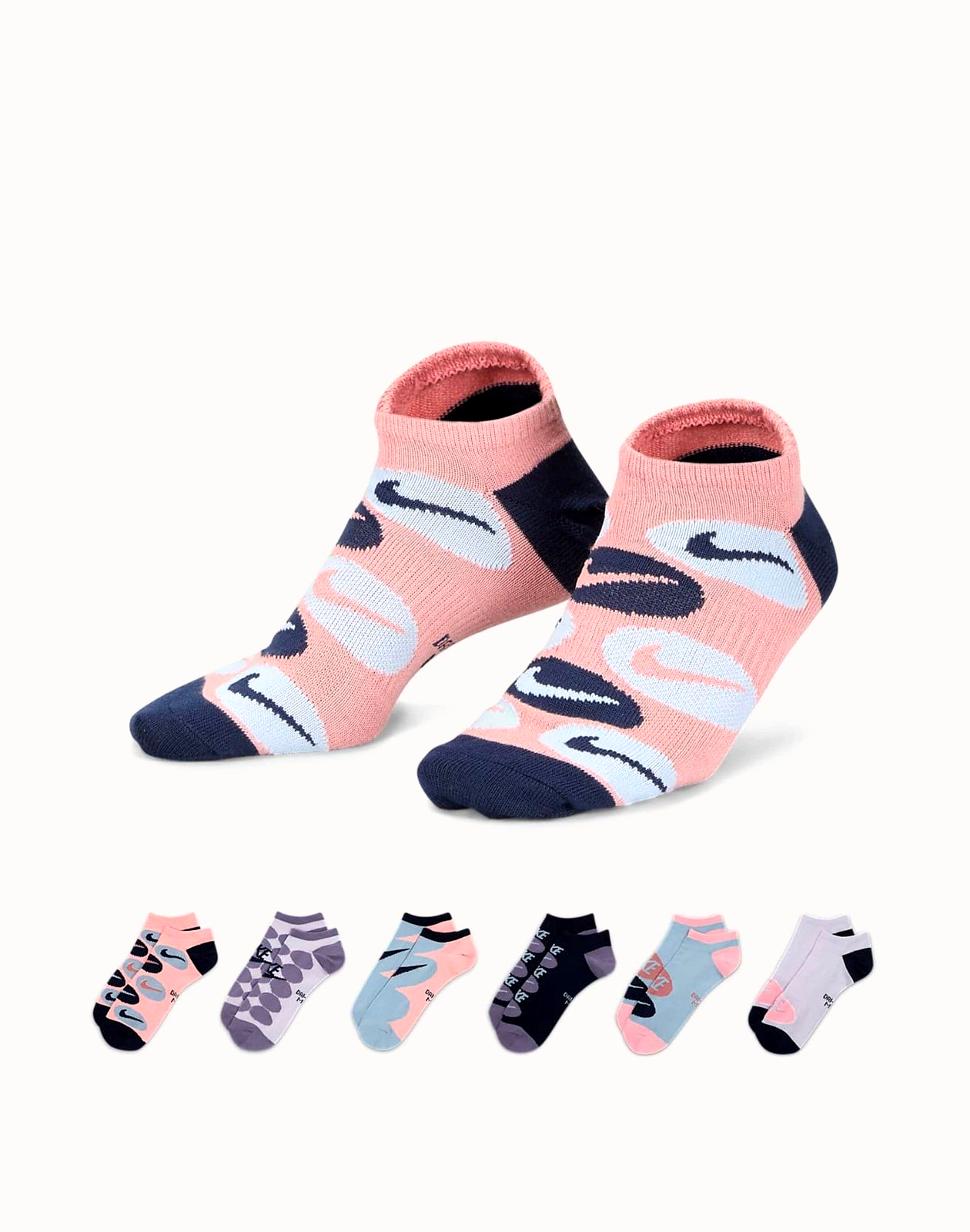 nike women's everyday lightweight no show training socks 6 pack