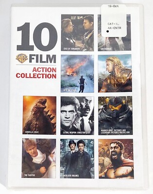 WB 10-Film Action Collection DVD. 300, Troy, Godzilla, Sherlock Holmes, More