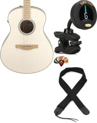 Ibanez AAM370EOAW + Snark ST-8 + Dunlop PVP101 + Levy's M8POLYA-BLK Value B