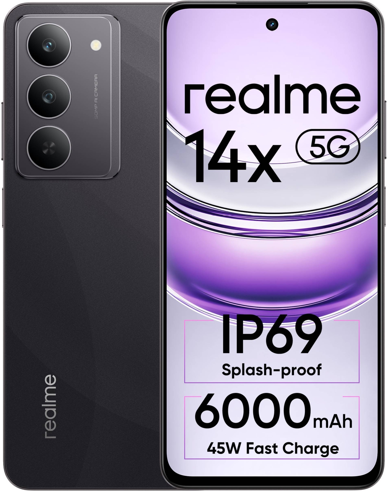 Realme 14X 5G 6GB/128GB Shadow Black