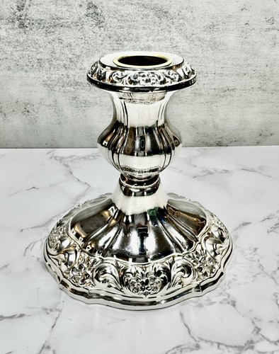 Vintage Poole Silver Co. Silver Plated Taper Candle Stick