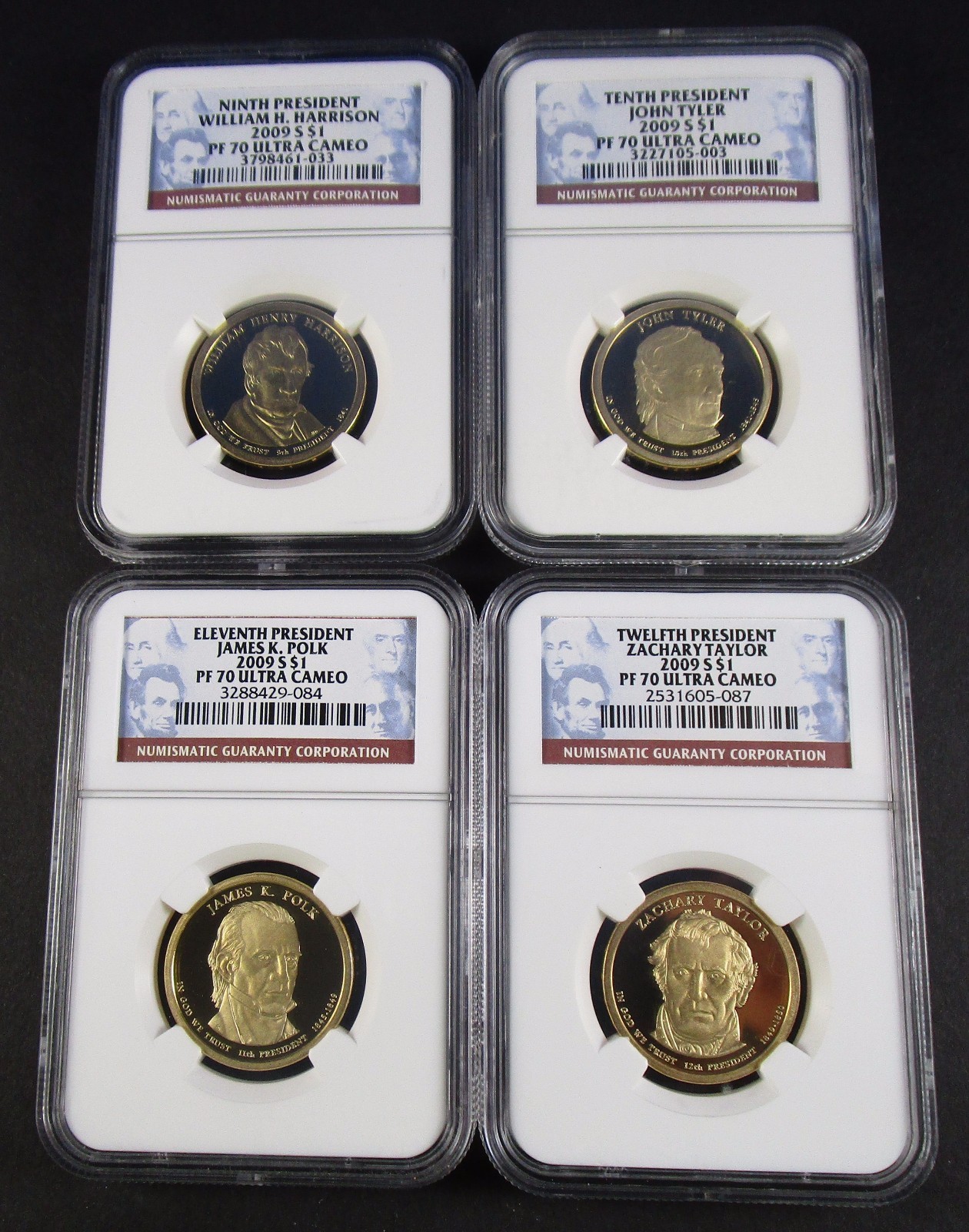 2009 S NGC PF70 PRESIDENTIAL DOLLAR 4 COIN SET