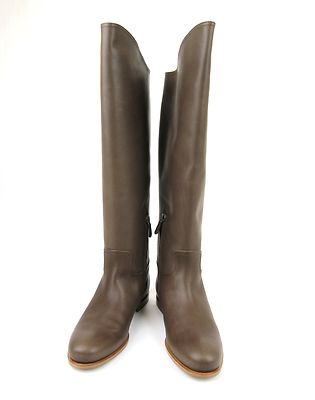 Pre-owned Bottega Veneta $1280 Authentic  Leather Tall Boots, Brown, 297865 2515