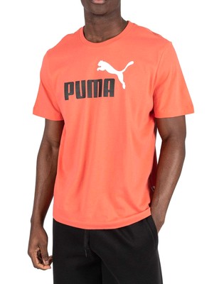 

Мужская футболка Puma Fiery Coral/черно-белая с логотипом ESS, Fiery coral/black-white