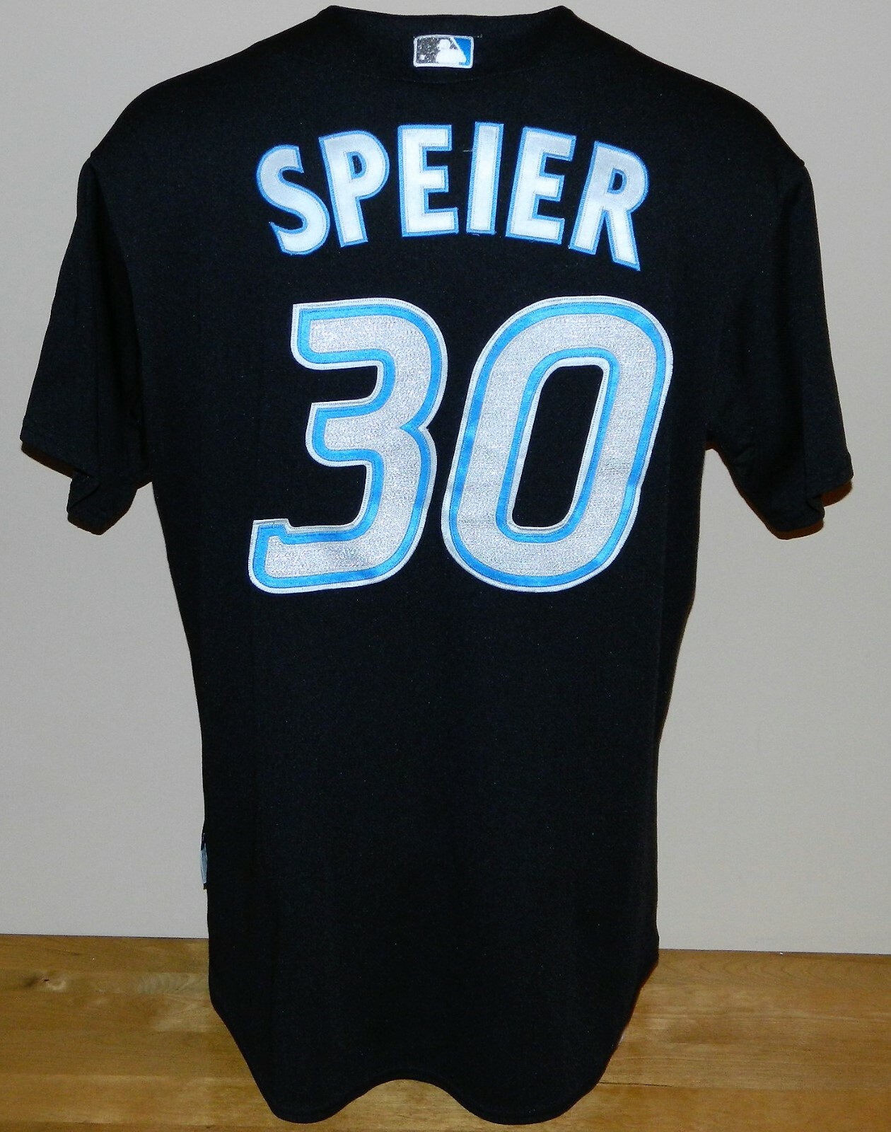 2006 Justin Speier Game Worn Toronto Blue Jays ALT Jersey #30 - Majestic Size 50