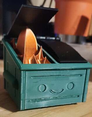 3d Printed Dumpster Fire with wheels!