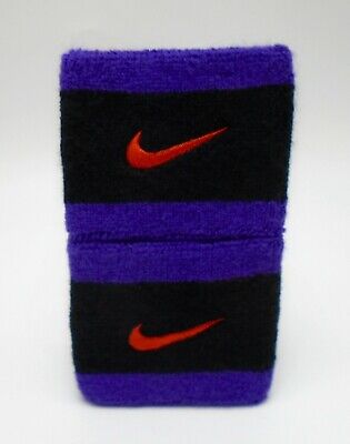 Nike Swoosh Wristbands Black/Court Purple/Chile Red Single Wide