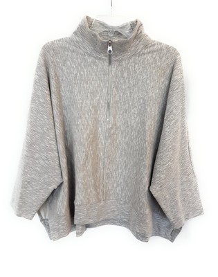 

Женское пончо с молнией на четверть Tommy Bahama, Fossil Grey Heather, маленькое, SW220969
