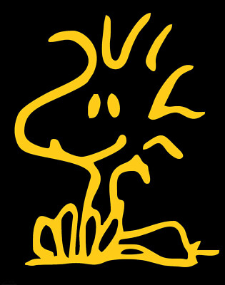 PEANUTS-WOODSTOCK VINYL WINDOW DECAL  4'' X 3 ''  FREE SHIPPING
