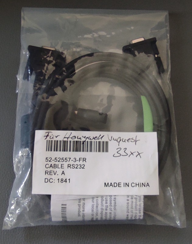 Honeywell Barcodescanner Kabel 52-52557-3-Fr Rs232 FÃ¼R Vuquest 33xx