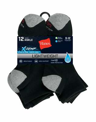 12-pack Mens Freshiq X-temp Value Cool Comfort Wicking Sz 6-12