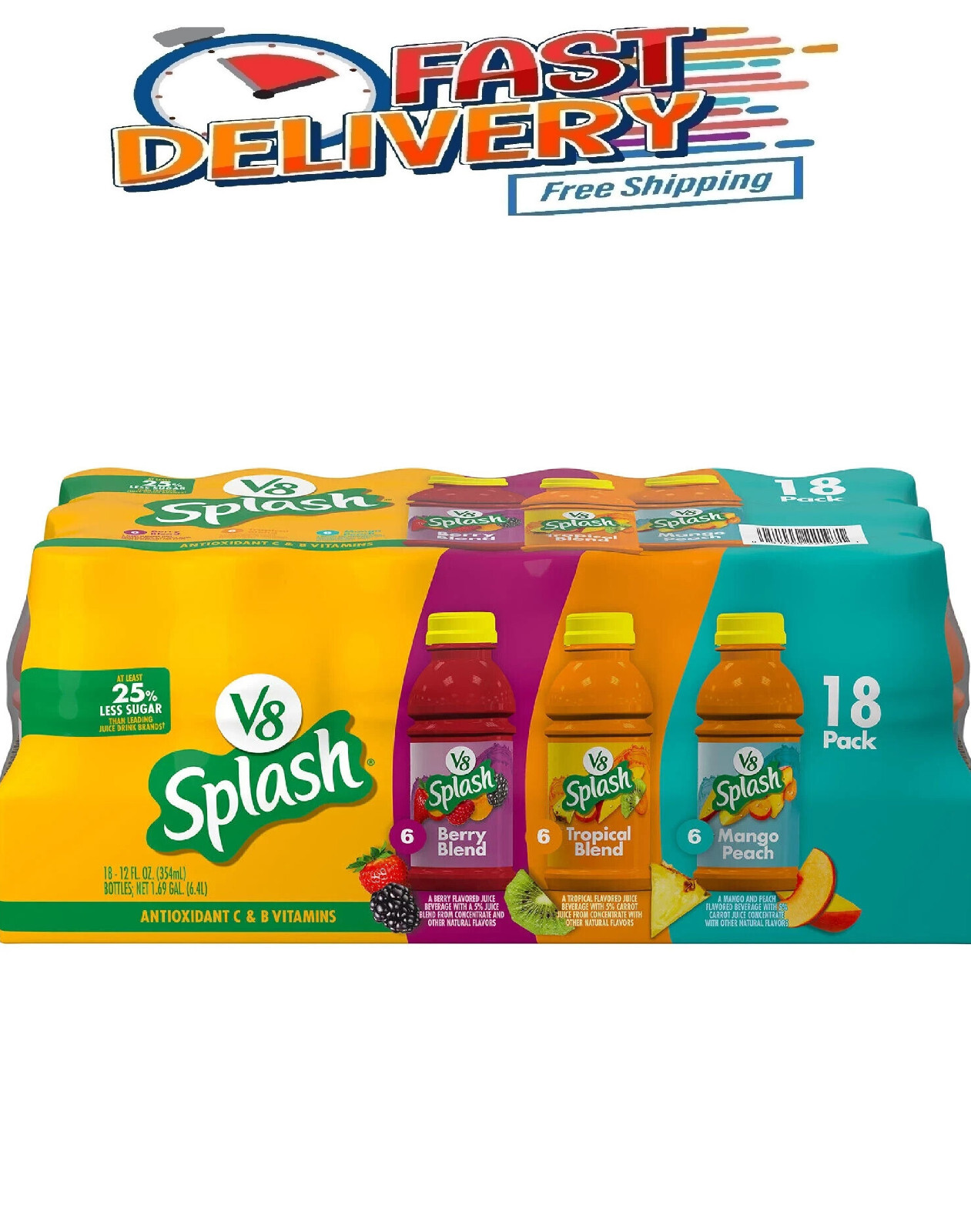 V8 Splash Variety Pack (12 oz., 18 pk.) | eBay